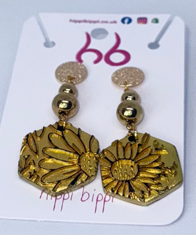 Golden Bloom Dangles