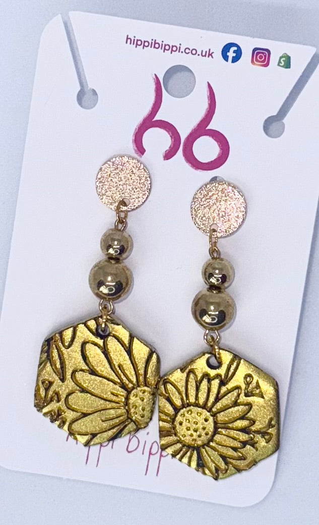 Golden Bloom Dangles