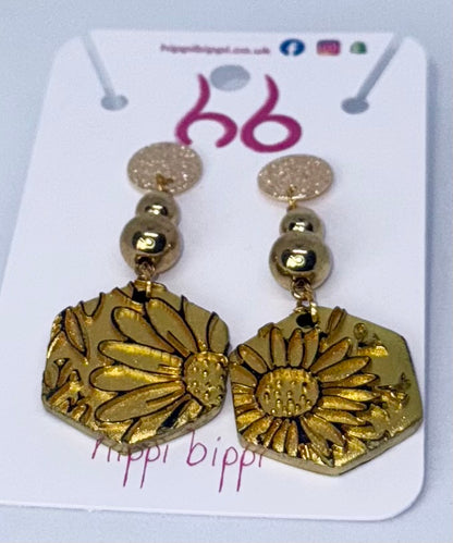 Golden Bloom Dangles