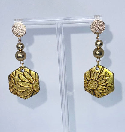 Golden Bloom Dangles
