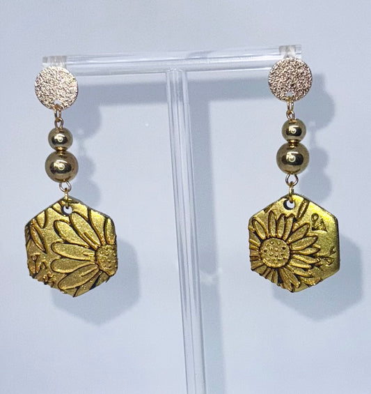 Golden Bloom Dangles