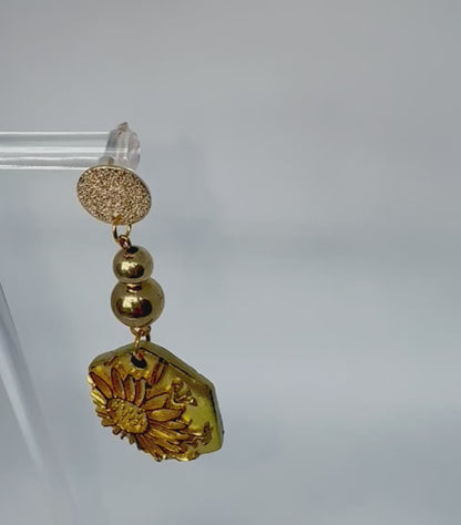 Golden Bloom Dangles
